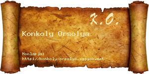 Konkoly Orsolya névjegykártya
